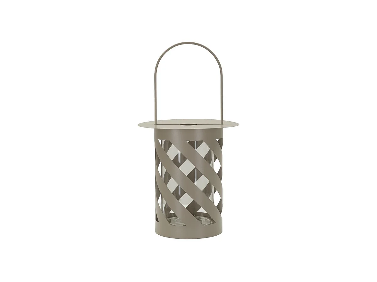 Lanterne en Métal "Twist Saturn" 43cm Taupe