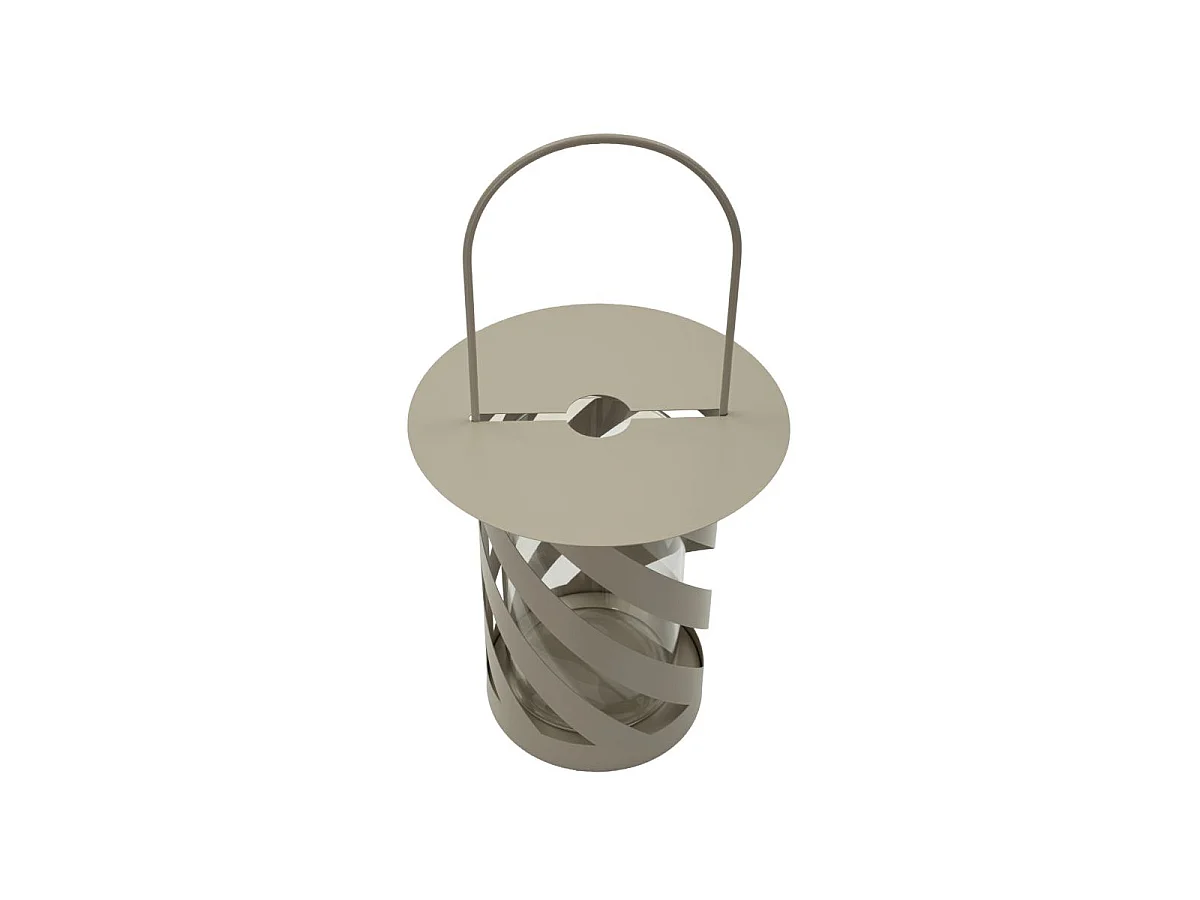 Lanterne en Métal "Twist Saturn" 43cm Taupe