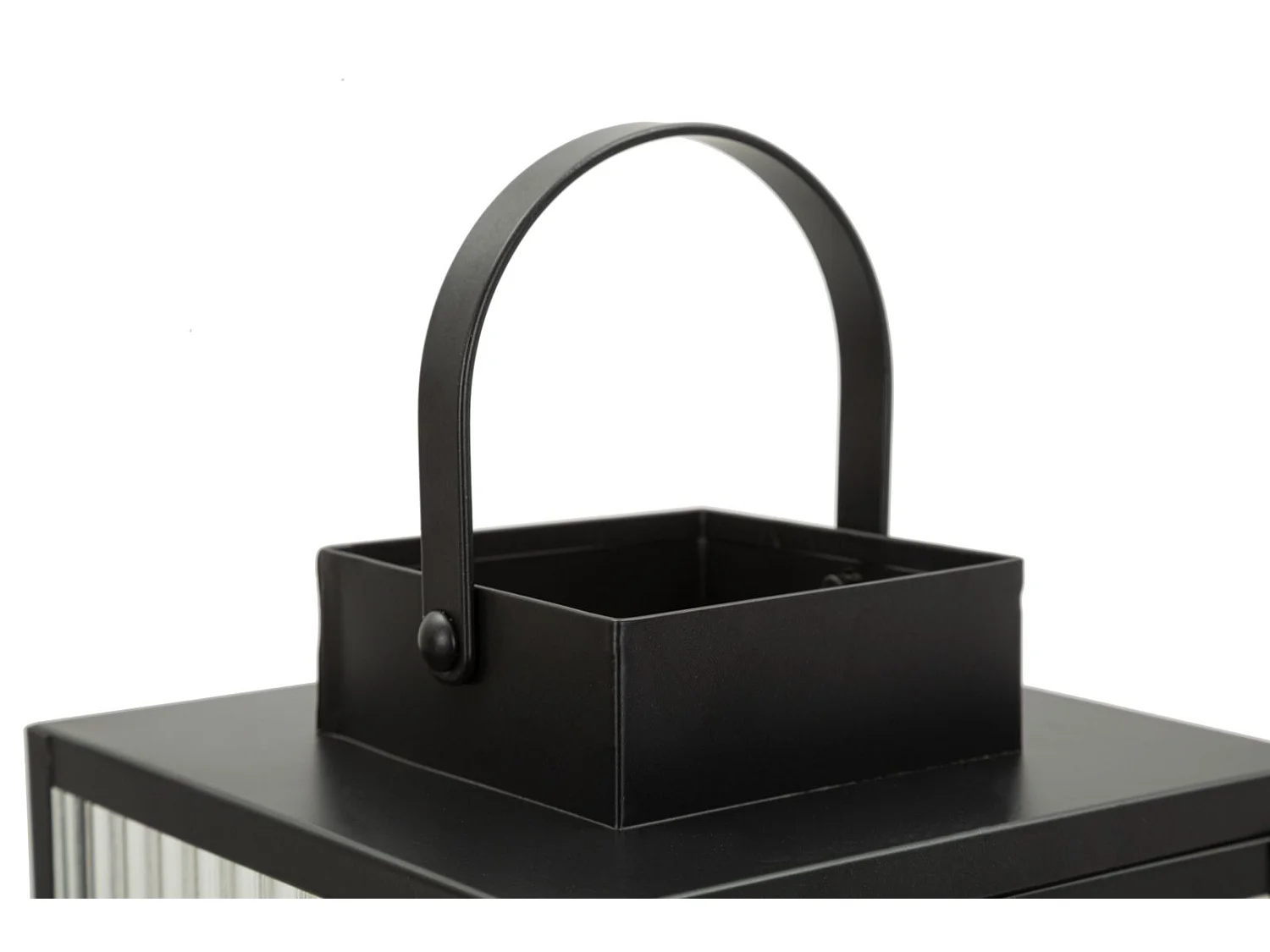 Lanterne Design Strié "Simply" 28cm Noir