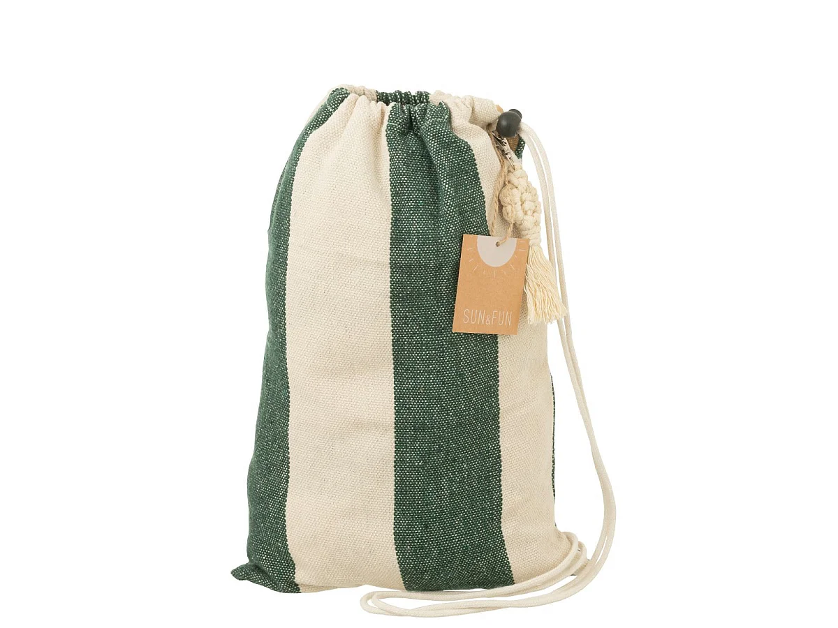 Hamac en Tissu "Grandes Rayures" 200cm Vert Foncé