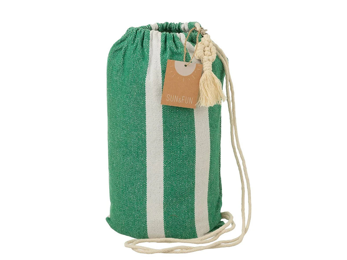 Hamac en Tissu "Petites Rayures" 200cm Vert Foncé
