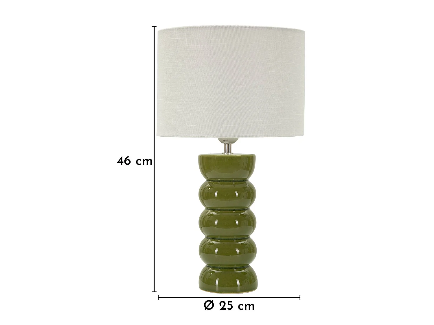 Lampe à Poser en Céramique "Torr" 46cm Vert