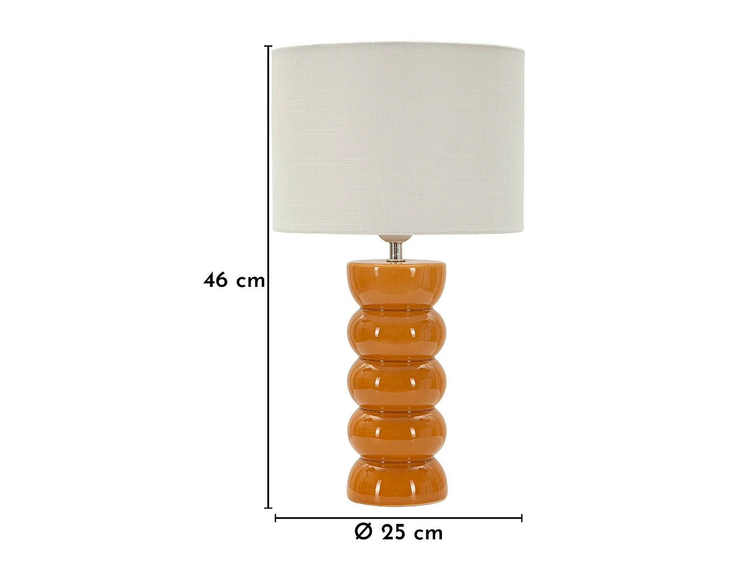 Lampe à Poser en Céramique "Torr" 46cm Moutarde
