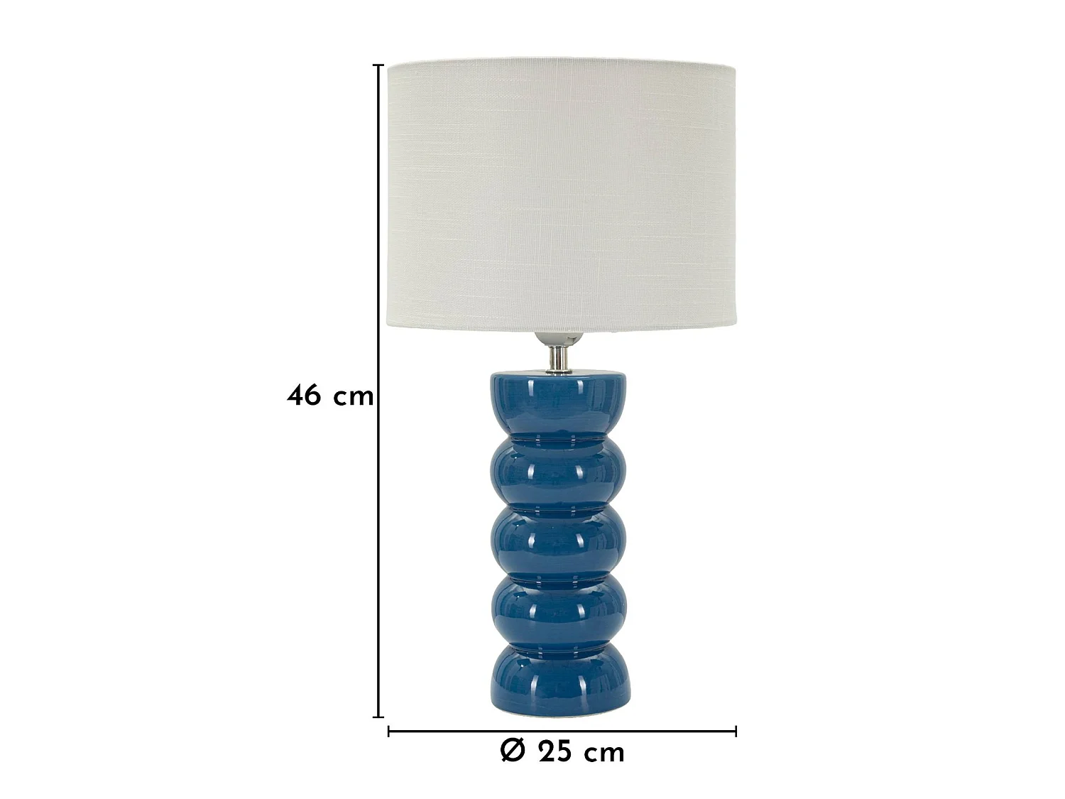 Lampe à Poser en Céramique "Torr" 46cm Bleu