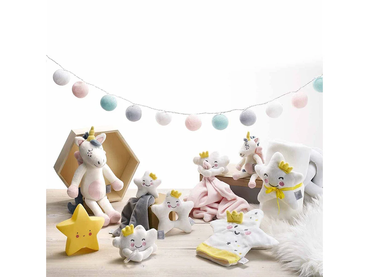 Doudou Marionnette "Étoile" 25cm Jaune
