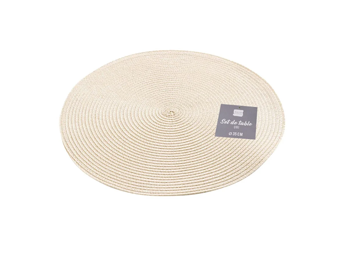 Set de Table Uni "Zebulon" 35cm Naturel