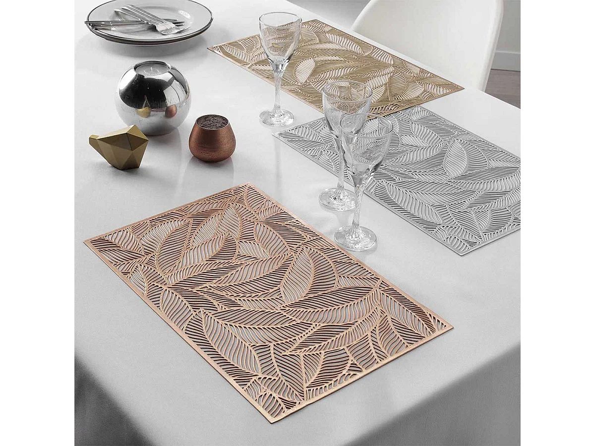 Set de Table Ajouré "Orphée" 30x45cm Argent