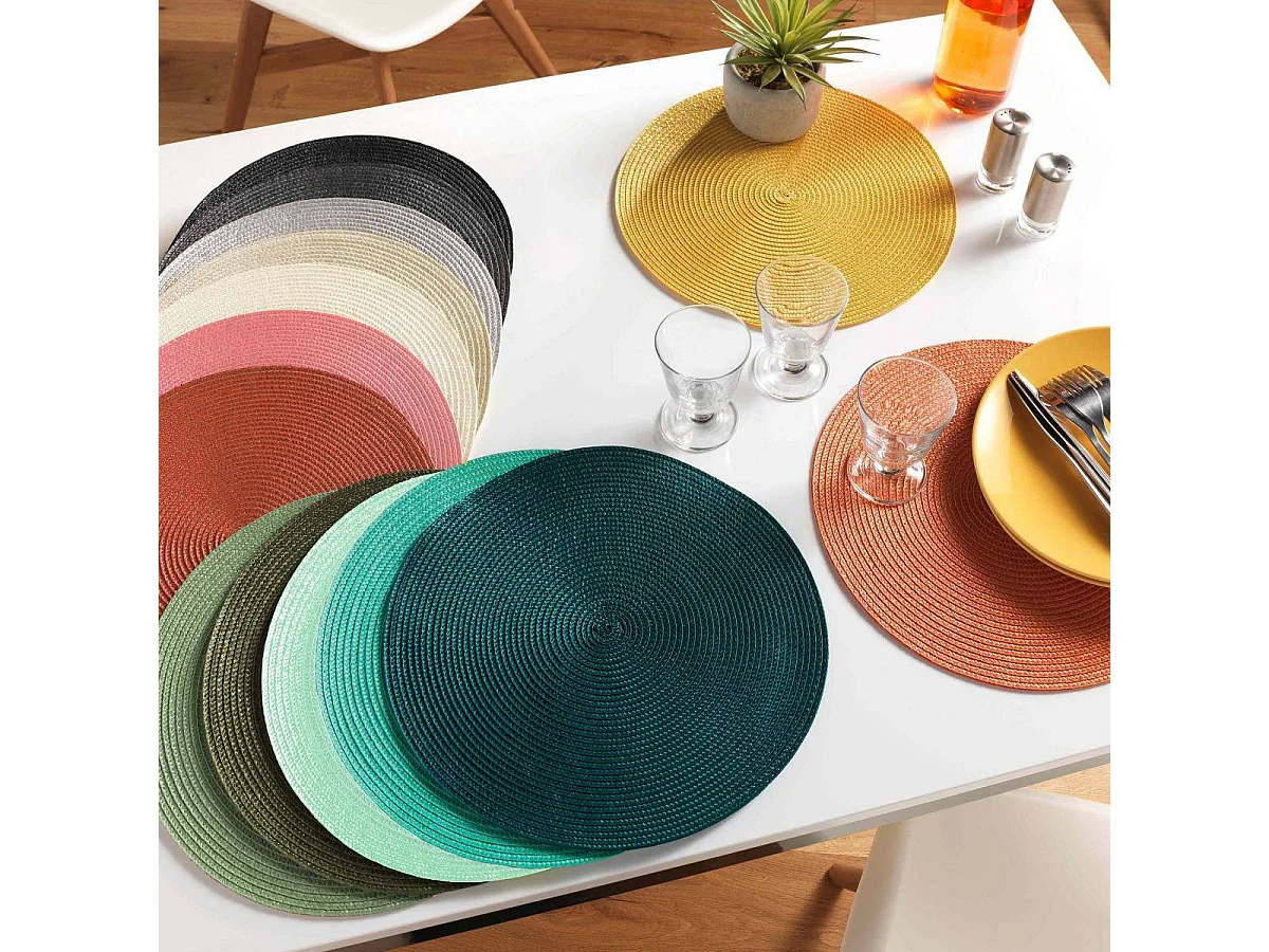 Set de Table Uni "Zebulon" 35cm Terracotta