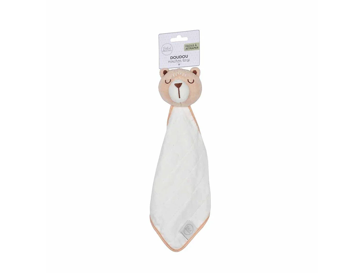 Doudou avec Lange "Ourson" 18cm Beige