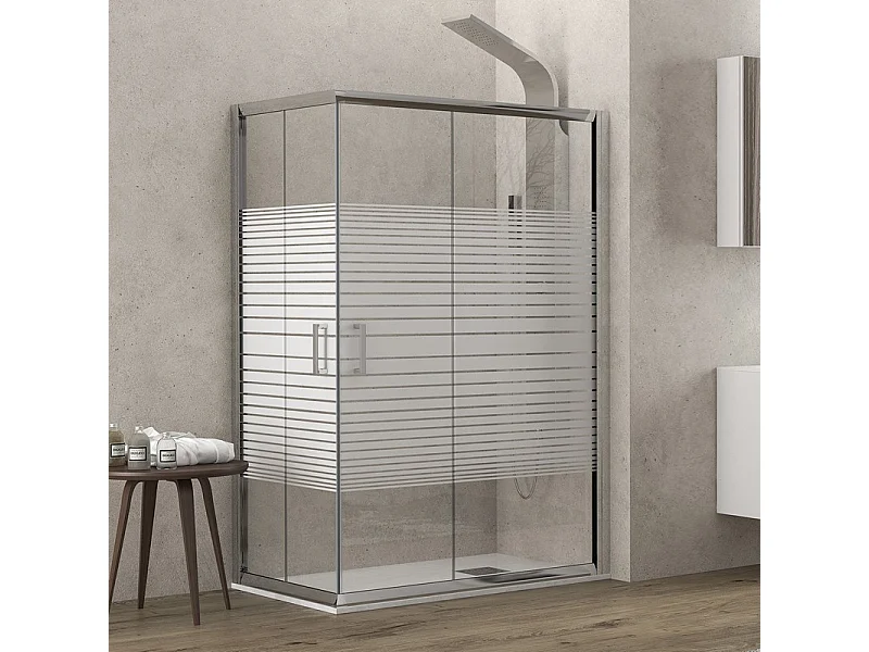 Box doccia 120X90 cm serigrafato altezza 180cm K410 kamalu