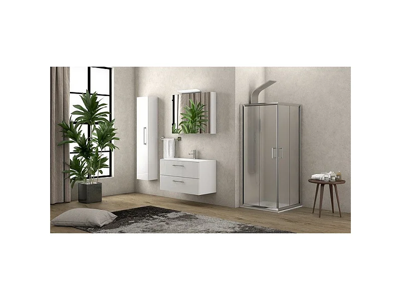 Box doccia 140x140 altezza 180cm vetro satinato modello K410 kamalu