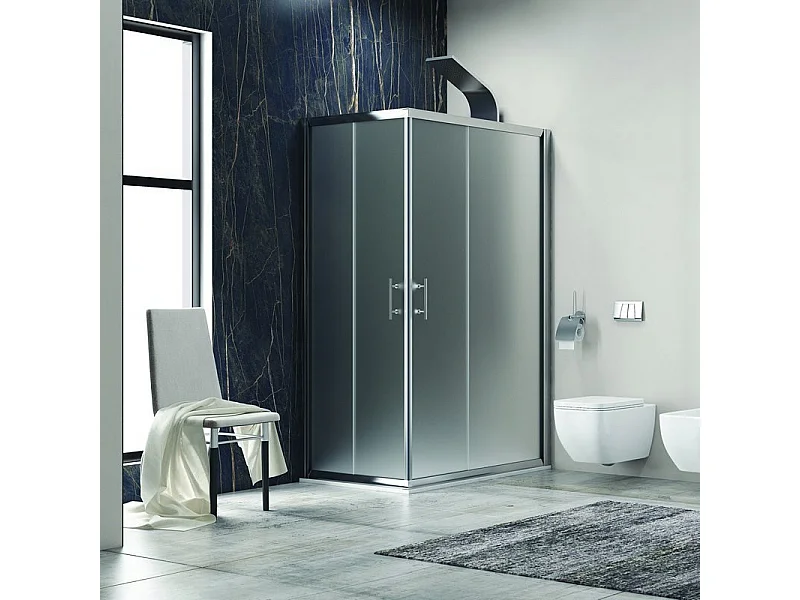 Box doccia angolare 120x70 cm cristallo satinato KF1000 kamalu