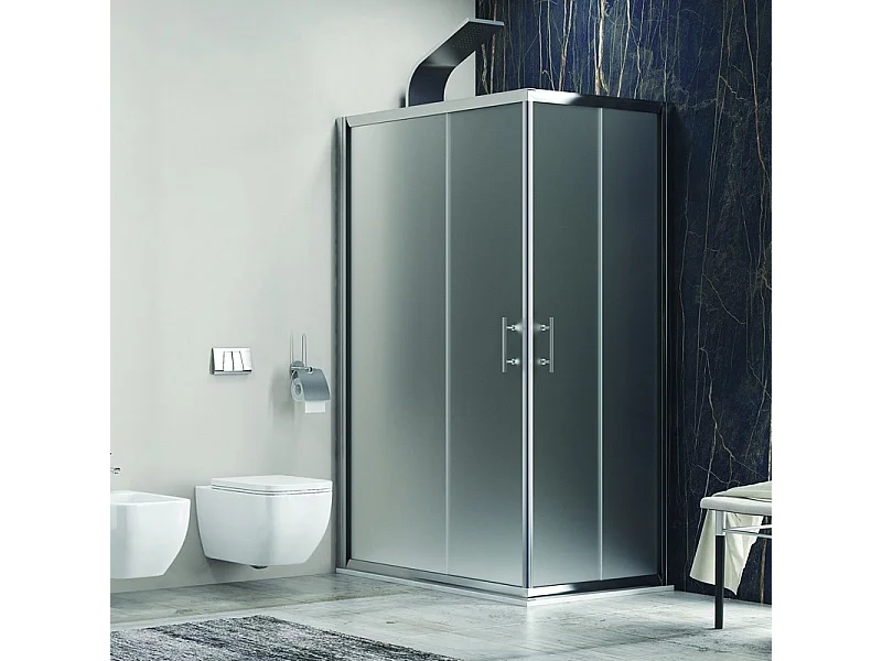 Box doccia angolare 120x70 cm cristallo satinato KF1000 kamalu