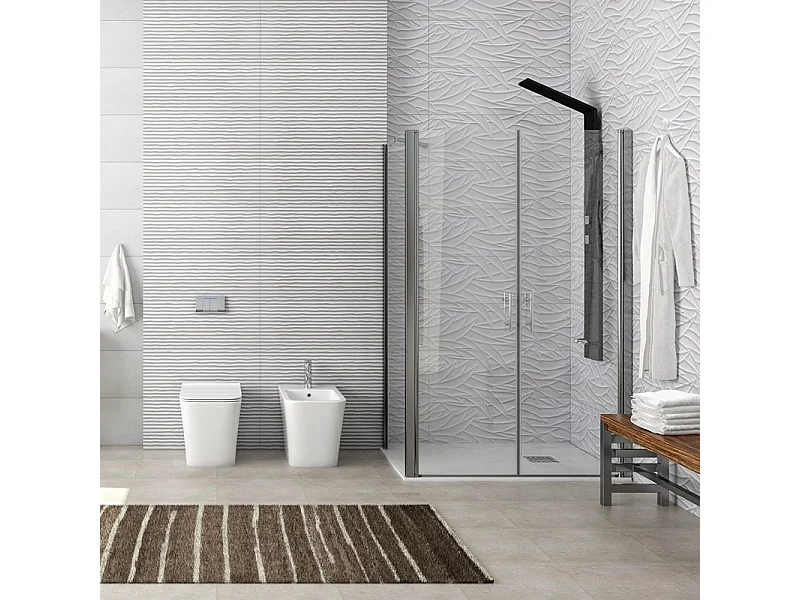 Box doccia 70x70 angolare apertura saloon KS2800-SSN kamalu