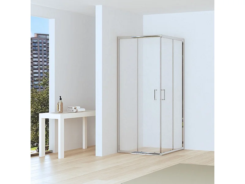 Box doccia 70x100 altezza 170cm vetro anticalcare trasparente | CHIARA EDGE-Q kamalu