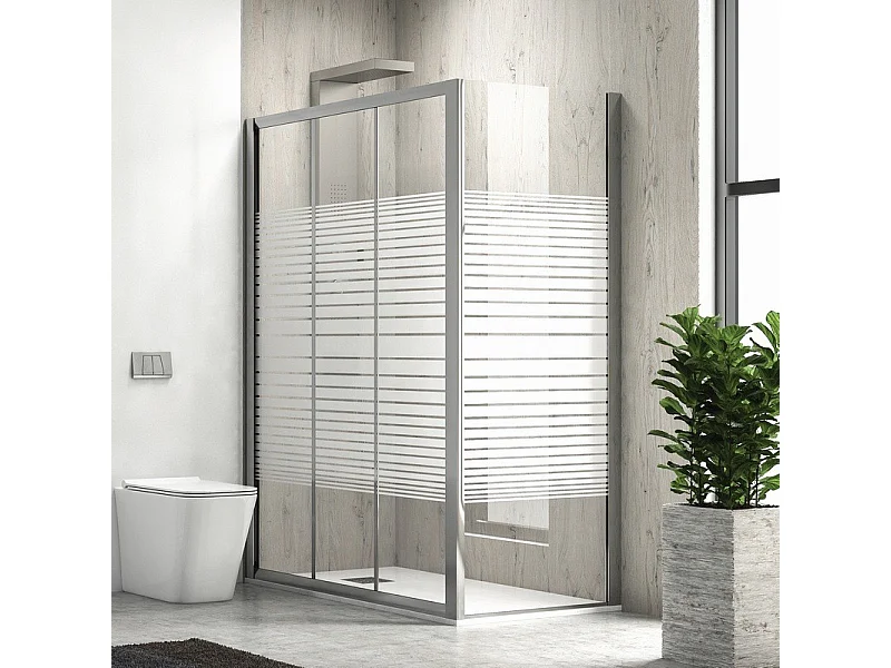 Box doccia 80x90 altezza 180 cm apertura scorrimento KP3000S kamalu