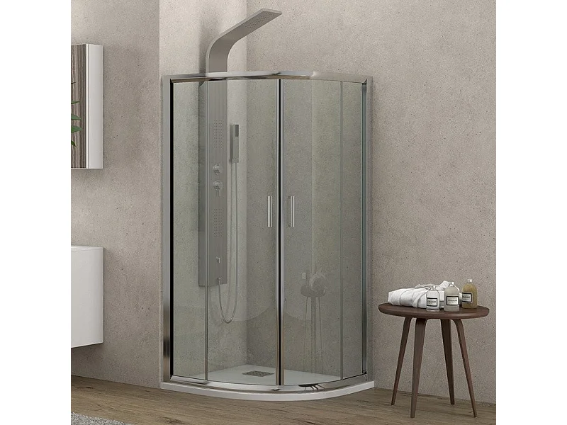 Box doccia basso 90x90cm semicircolare altezza 170cm | K400 kamalu