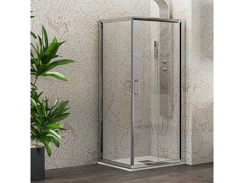 Box doccia angolo 80x80 scorrevole altezza 190 Kamalu-1000 kamalu