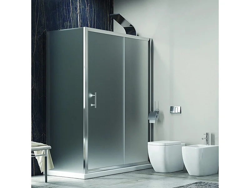Box doccia 120x70 vetro opaco anticalcare anta scorrevole KF5000S kamalu