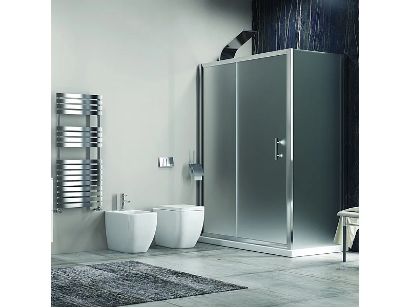 Box doccia 120x70 vetro opaco anticalcare anta scorrevole KF5000S kamalu