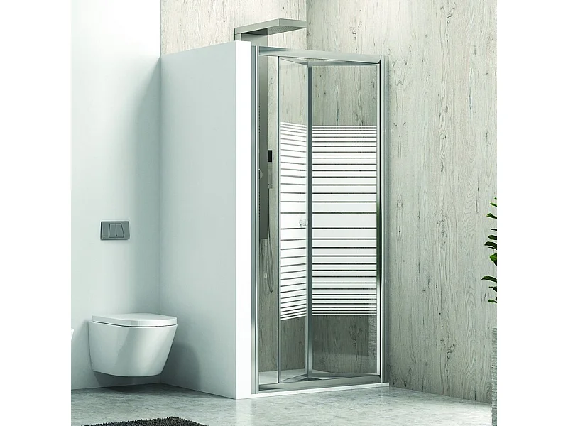 Porta nicchia a libro 70cm vetro serigrafato altezza 180cm KM4000S kamalu