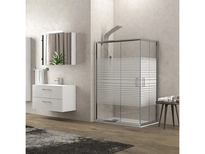 Box doccia 90x90 serigrafato altezza 180cm modello K410 kamalu