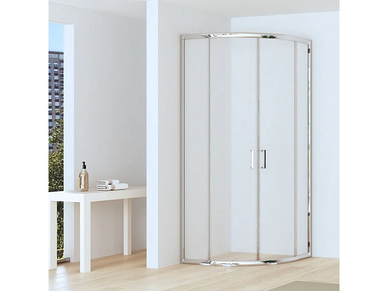 Box doccia basso 90x90cm semicircolare altezza 170cm | CHIARA CURV-Q kamalu