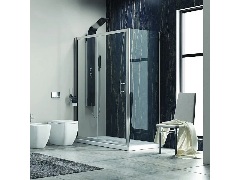 Cabina doccia 130x70 apertura scorrevole vetro anticalcare KF5000S kamalu