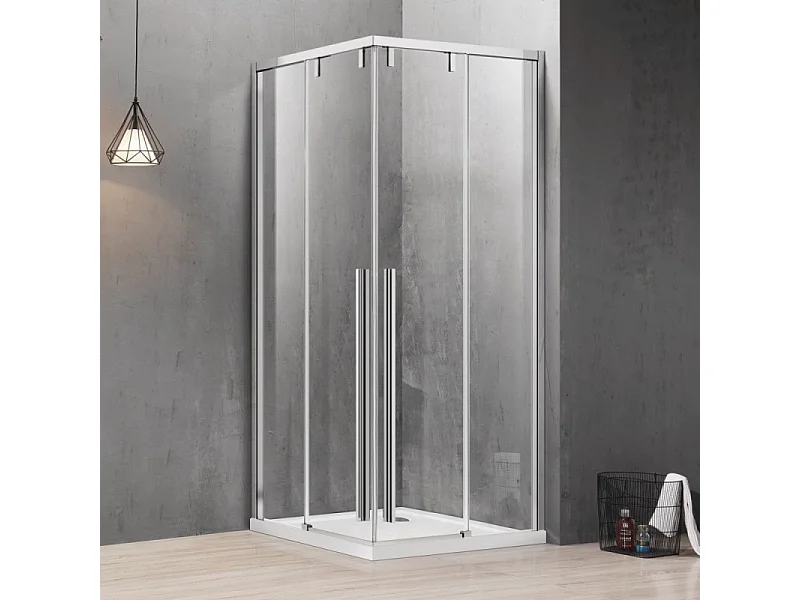 Box doccia 80x100 apertura doppio scorrevole vetro 8mm | KSA1000 kamalu