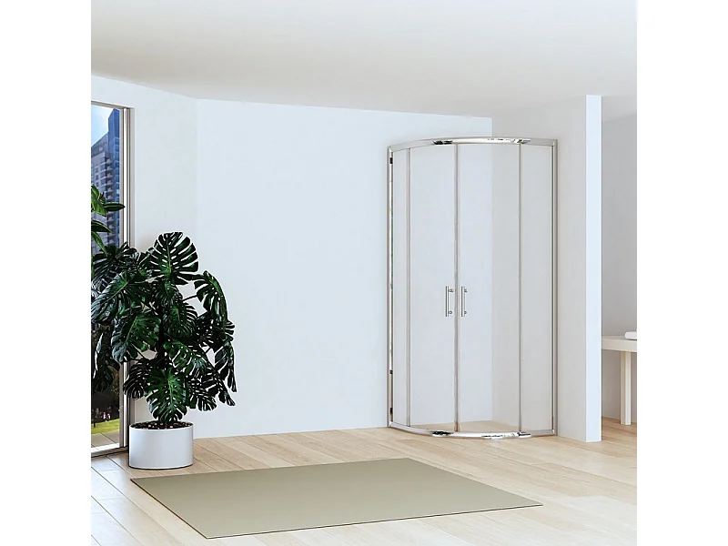 Box doccia 80x80cm semicircolare altezza ridotta 170 cm | CHIARA CURV-R kamalu