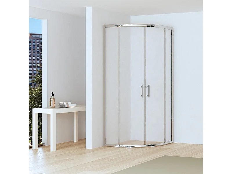 Box doccia 80x80cm semicircolare altezza ridotta 170 cm | CHIARA CURV-R kamalu