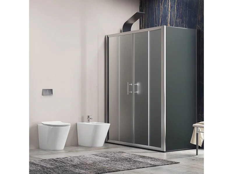 Box doccia 70x160 cm scorrevole vetro satinato + fisso | KF6000S kamalu