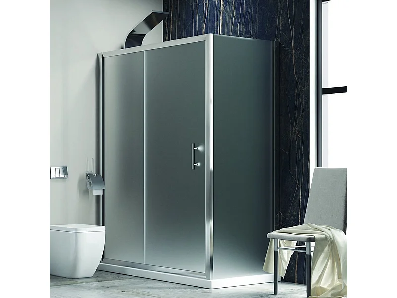 Doccia angolare 150x90 vetro satinato anta scorrevole KF5000S kamalu