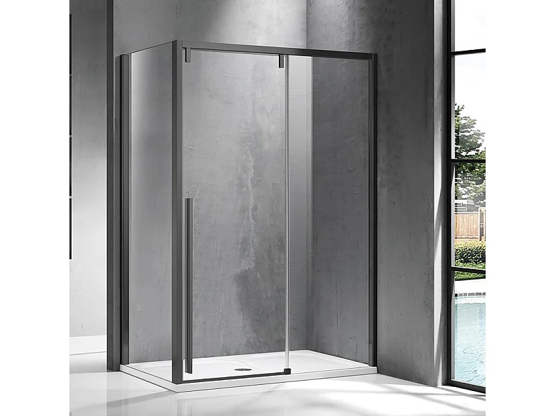 Box doccia 90x150 telaio colore gun metal vetro 8mm  | KSA5000GM kamalu