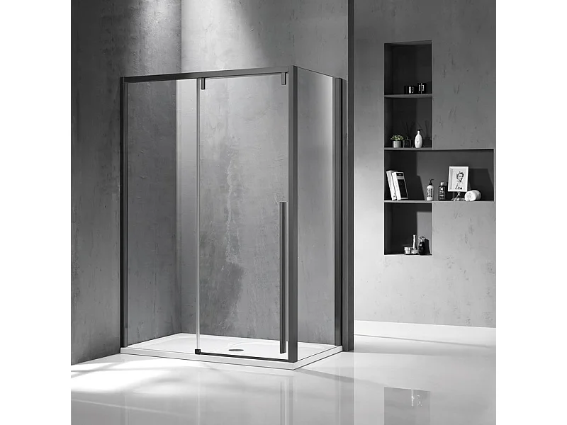 Box doccia 90x150 telaio colore gun metal vetro 8mm  | KSA5000GM kamalu
