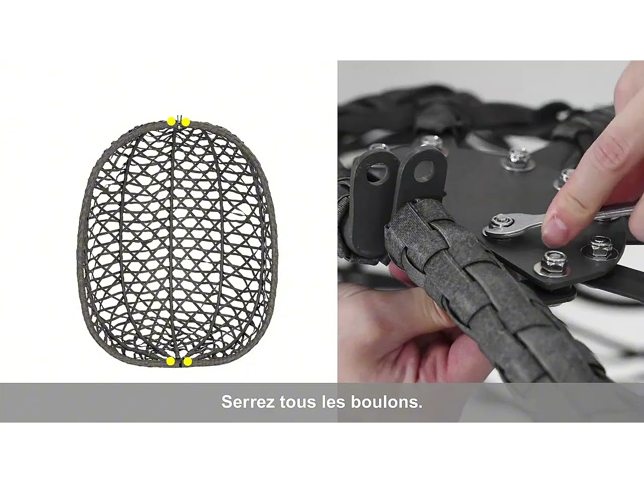 Avestar Balancelle suspendue en forme d’œuf pour extérieur avec coussin moelleux