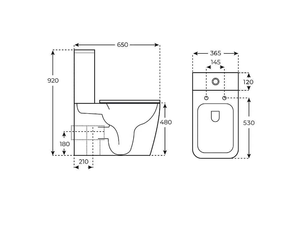 PMR Rimless Toilet Tegen de Muur | Comforthoogte voor Personen met Beperkte Mobiliteit | Duroplast Soft Close Toiletzitting | Glanzend Wit