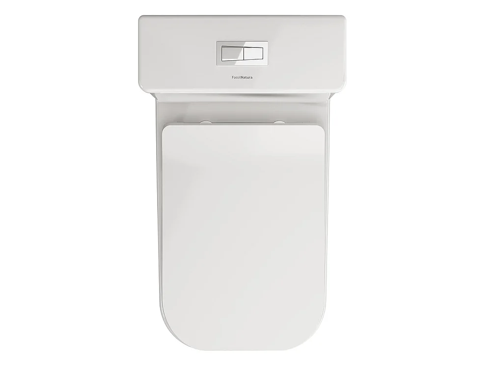 WC Complet Rimless Adossé au Mur | Abattant Extra-Fin en Duroplast avec Fermeture Amortie et Déclipsage Rapide | Blanc Brillant