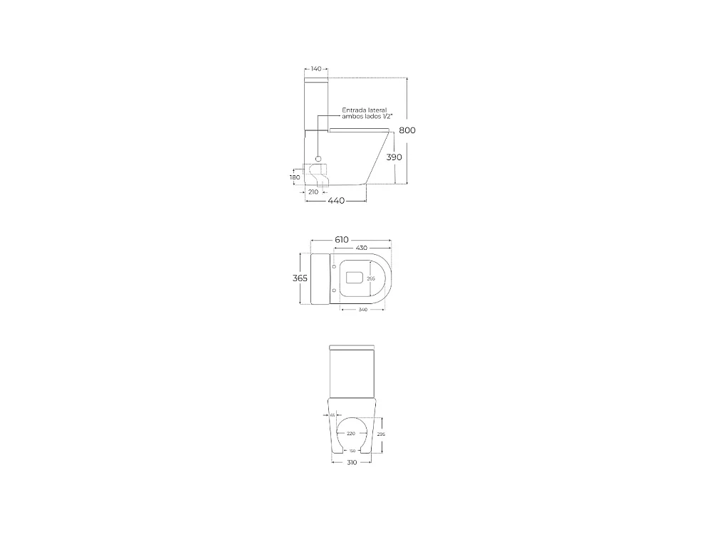 WC Complet Rimless Adossé au Mur | Abattant Extra-Fin en Duroplast avec Fermeture Amortie Soft Close | Blanc Mat