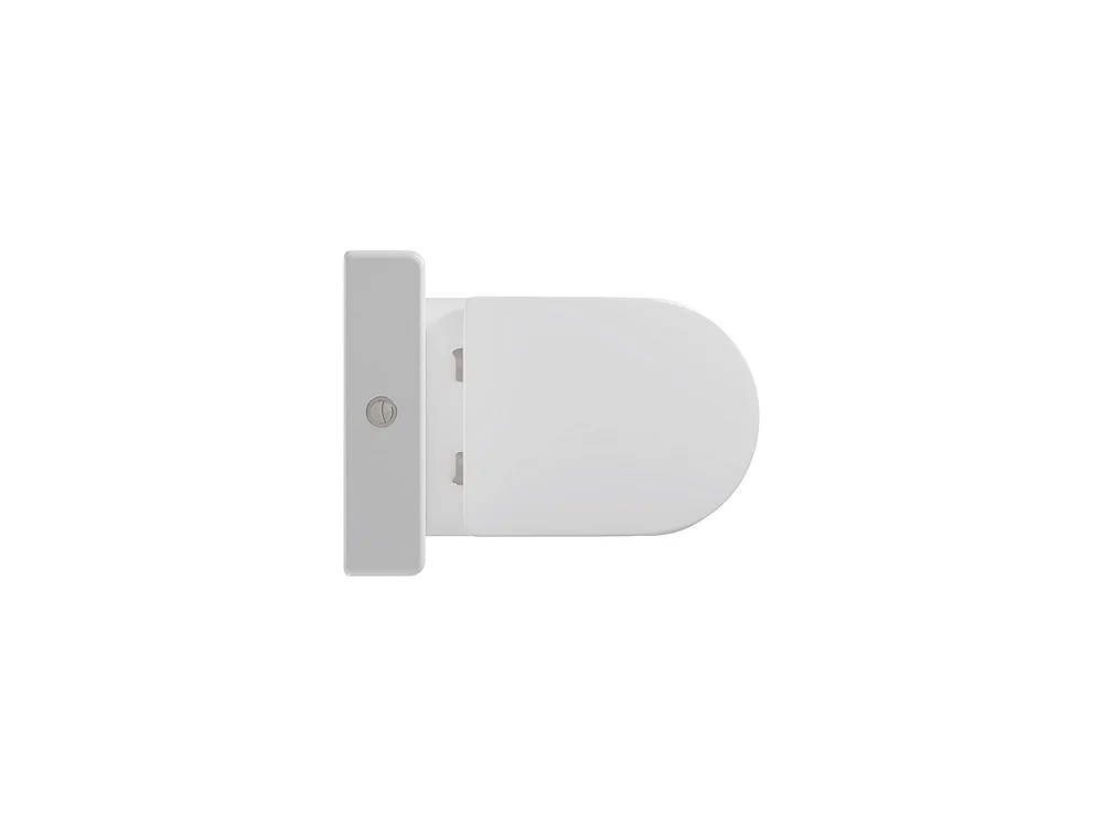 PMR Rimless Toilet Tegen de Muur | Comforthoogte voor Personen met Beperkte Mobiliteit | Duroplast Soft Close Toiletzitting met Easy Click