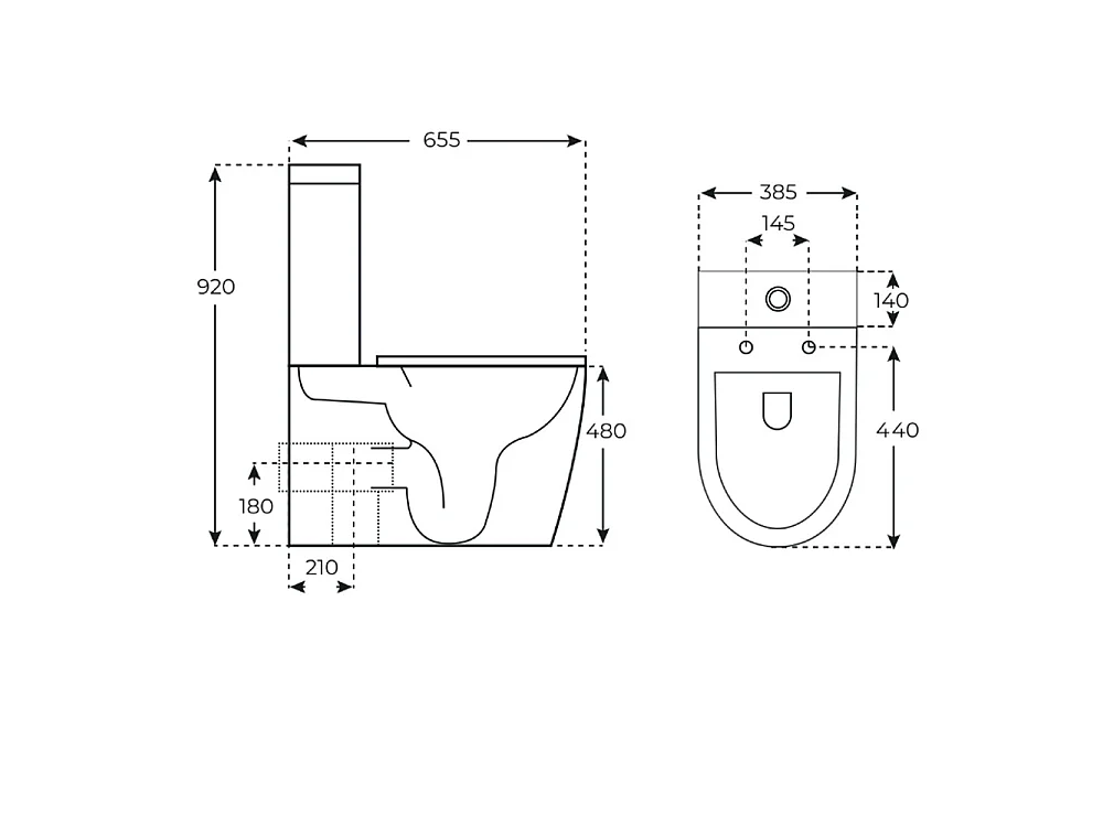 PMR Rimless Toilet Tegen de Muur | Comforthoogte voor Personen met Beperkte Mobiliteit | Duroplast Soft Close Toiletzitting met Easy Click