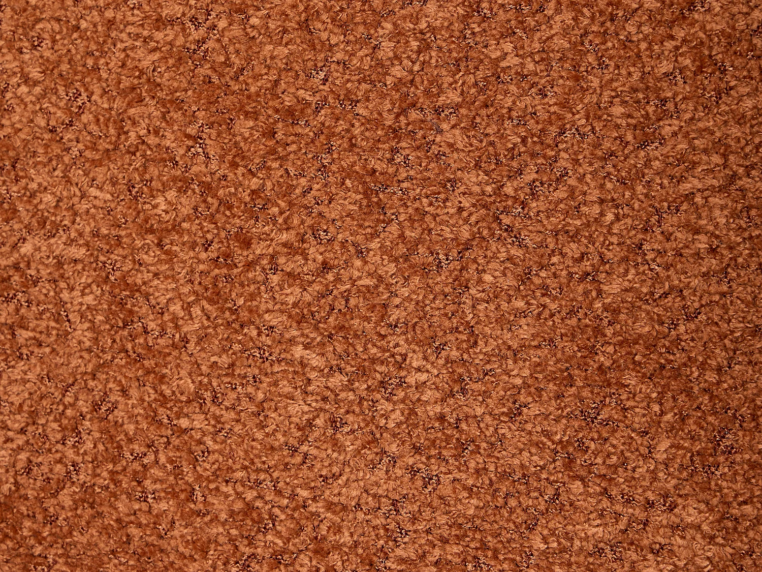 Lot de 6 chaises avec accoudoirs en tissu bouclette et bois d'hévéa noir - Terracotta - SOLUNA