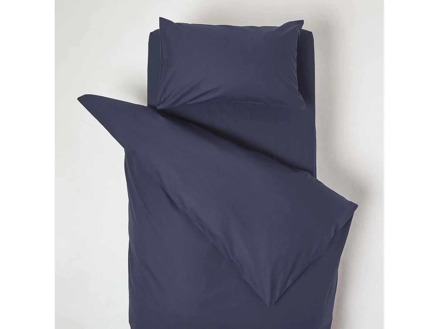 Homescapes Navy Cotton Cot Bed Duvet Cover Set 200 Thread Count