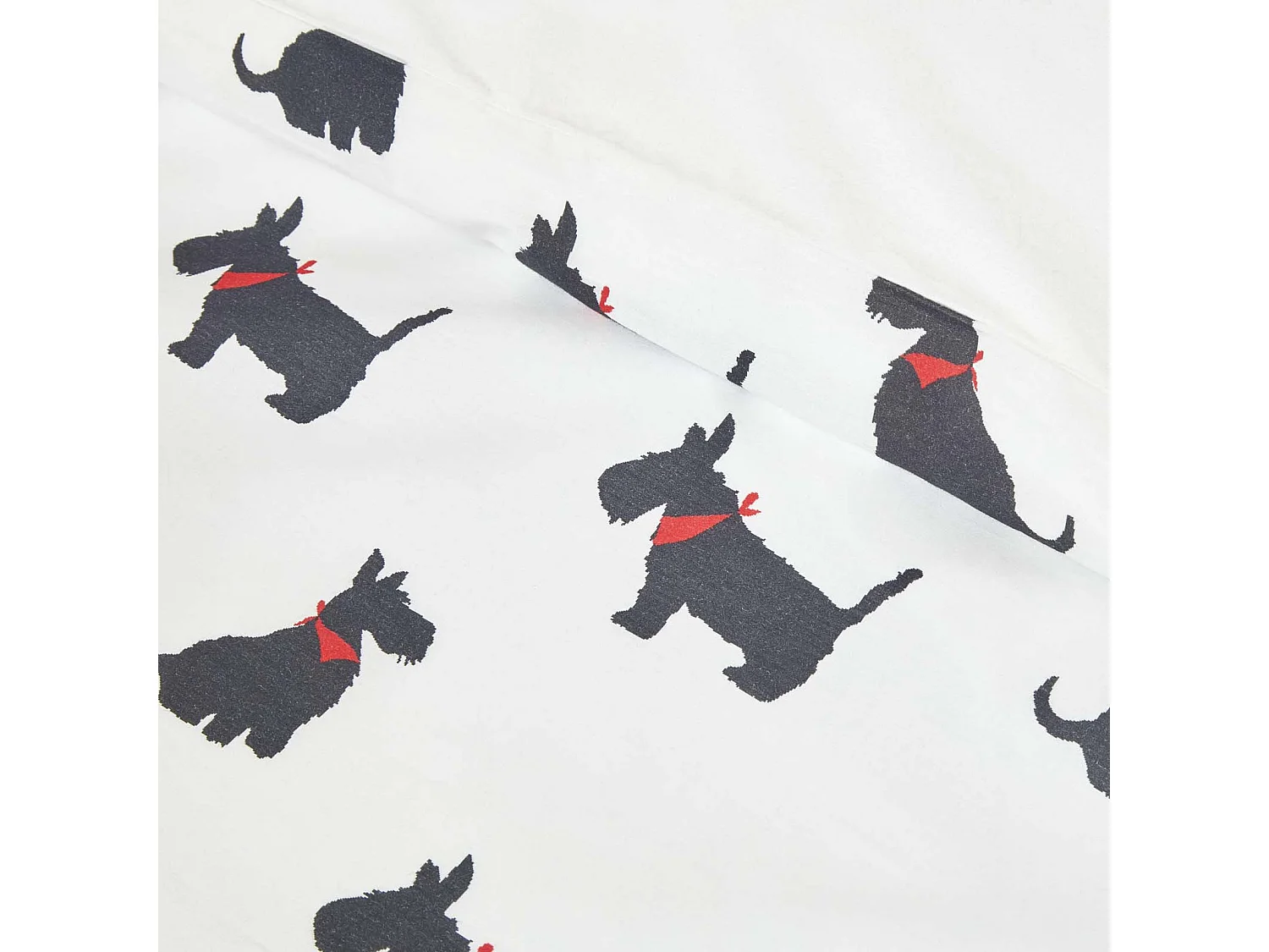 Homescapes Scottie Dog Digitally Printed Cotton Duvet Cover Set, King