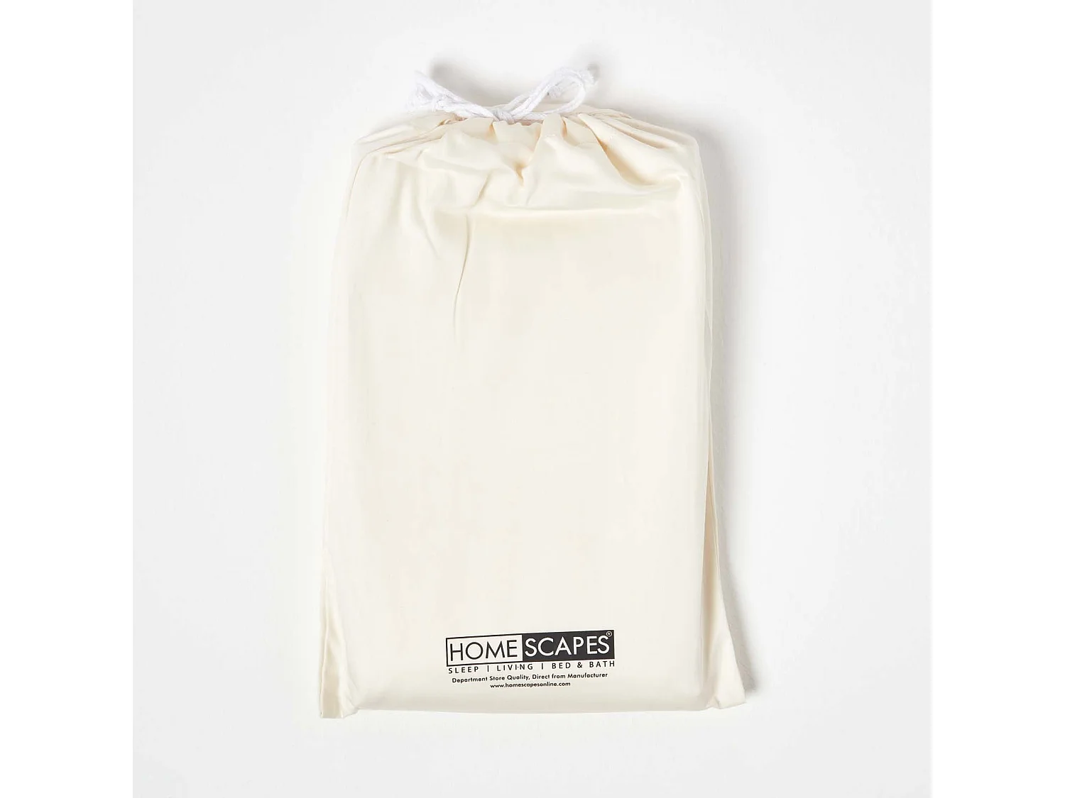 Homescapes Cream Organic Cotton Cot Bed Duvet Cover Set 400 Thread Count