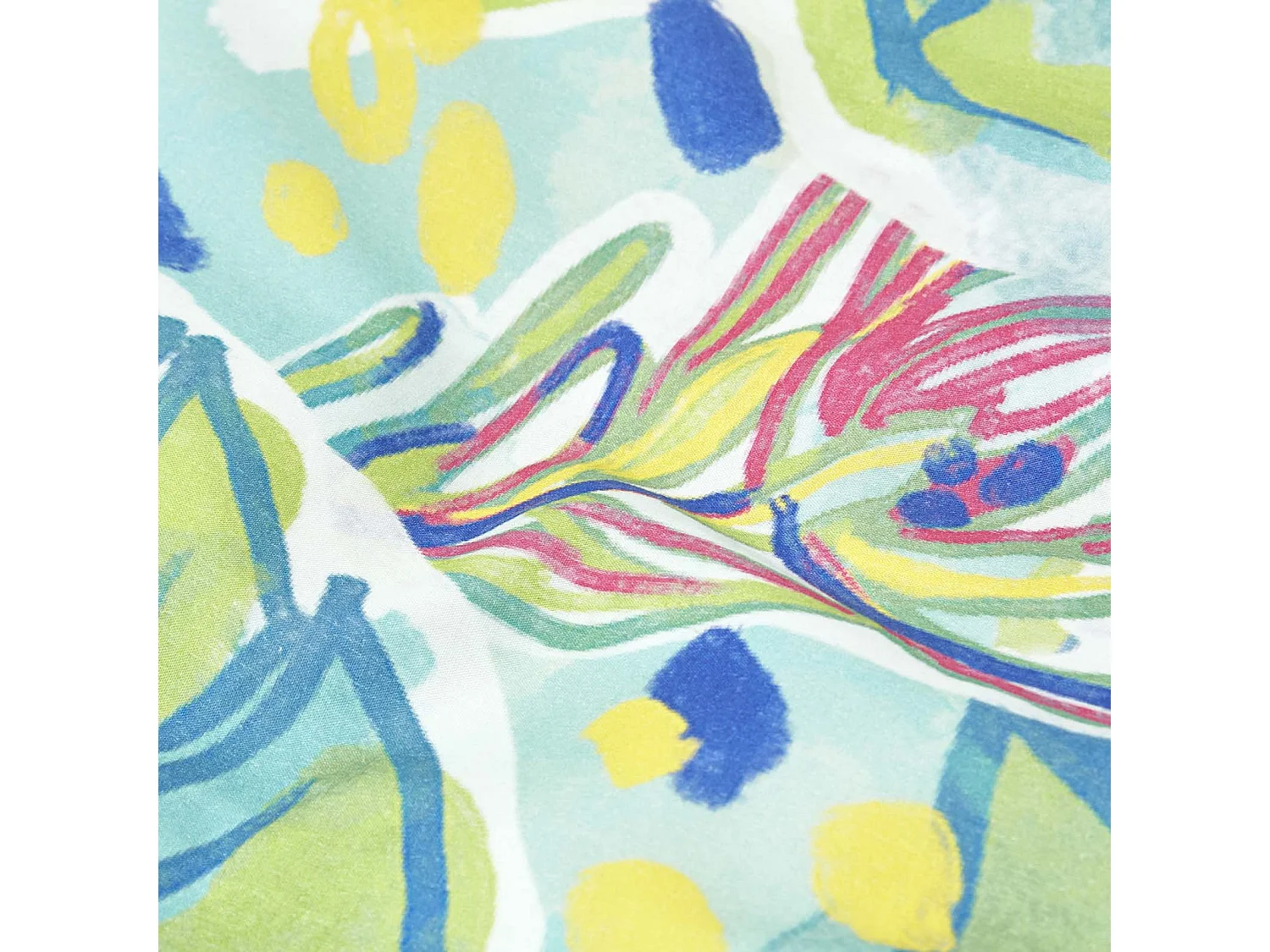 Homescapes Lily Pad Digitally Printed Cotton Duvet Cover Set, Super King