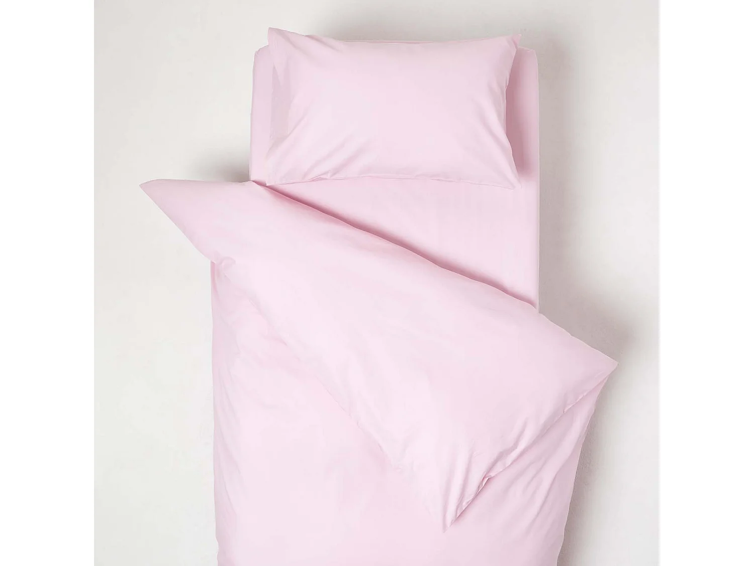 Homescapes Pink Cotton Cot Bed Duvet Cover Set 200 Thread Count