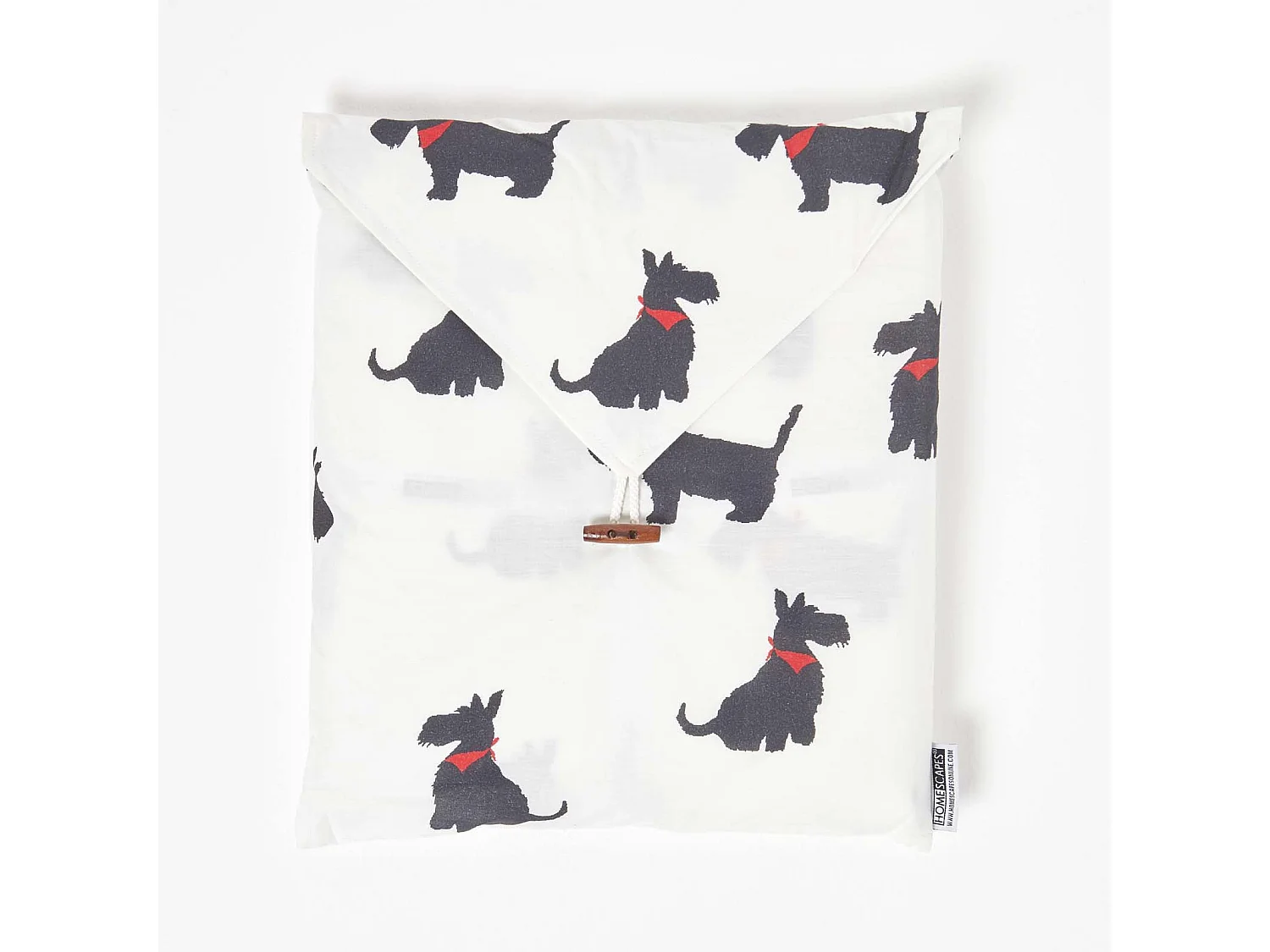Homescapes Scottie Dog Digitally Printed Cotton Duvet Cover Set, Super King