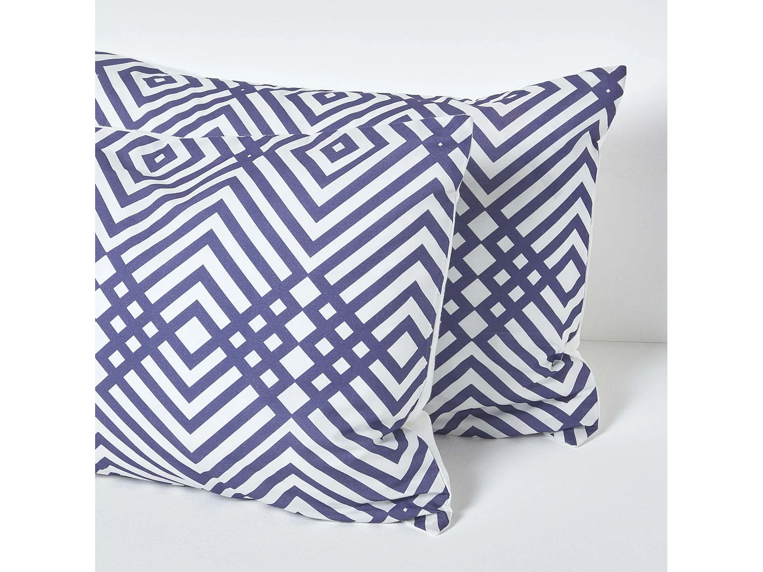 Homescapes Geometric Digitally Printed Cotton Duvet Cover Set, King