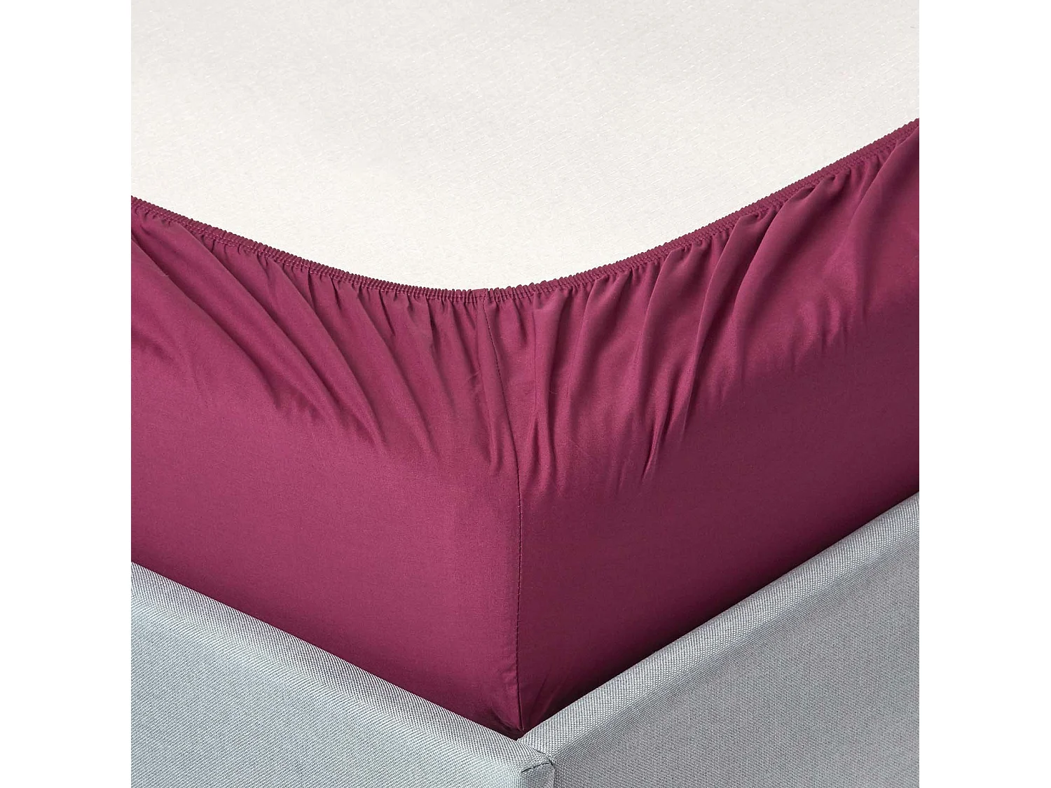 Homescapes Plum Egyptian Cotton Deep Fitted Sheet 200 TC, Double